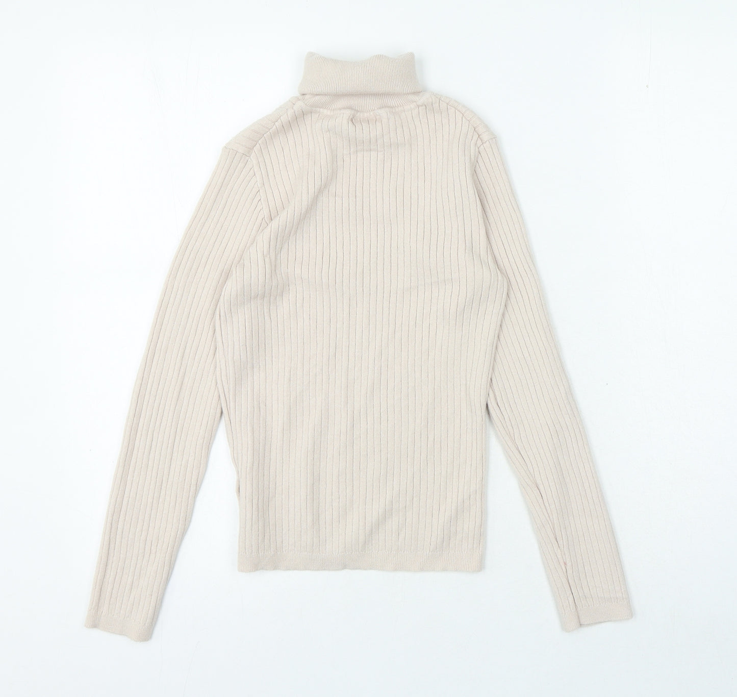 Primark Womens Pink Viscose Jersey T-Shirt Size M Roll Neck