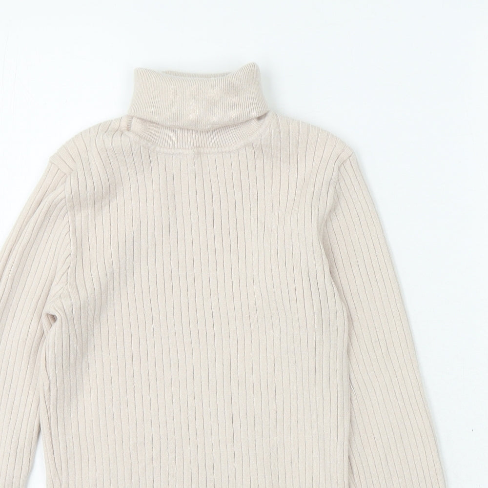 Primark Womens Pink Viscose Jersey T-Shirt Size M Roll Neck