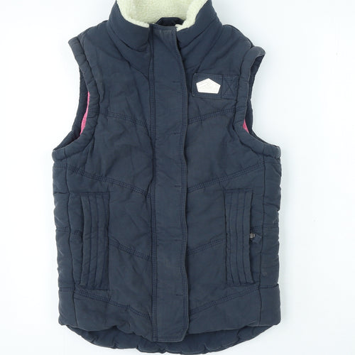 Superdry Womens Blue Gilet Jacket Size XS Zip
