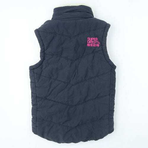 Superdry Womens Blue Gilet Jacket Size XS Zip