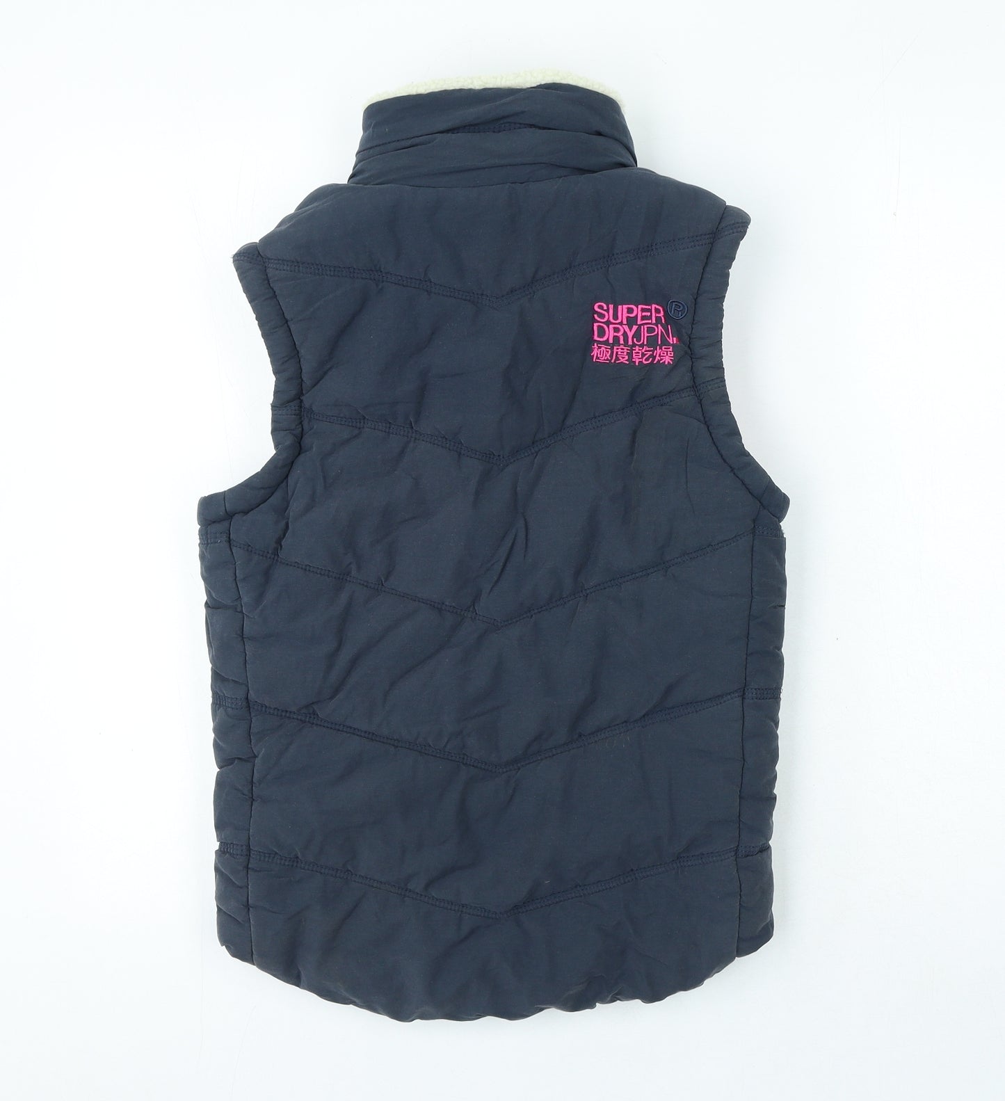 Superdry Womens Blue Gilet Jacket Size XS Zip