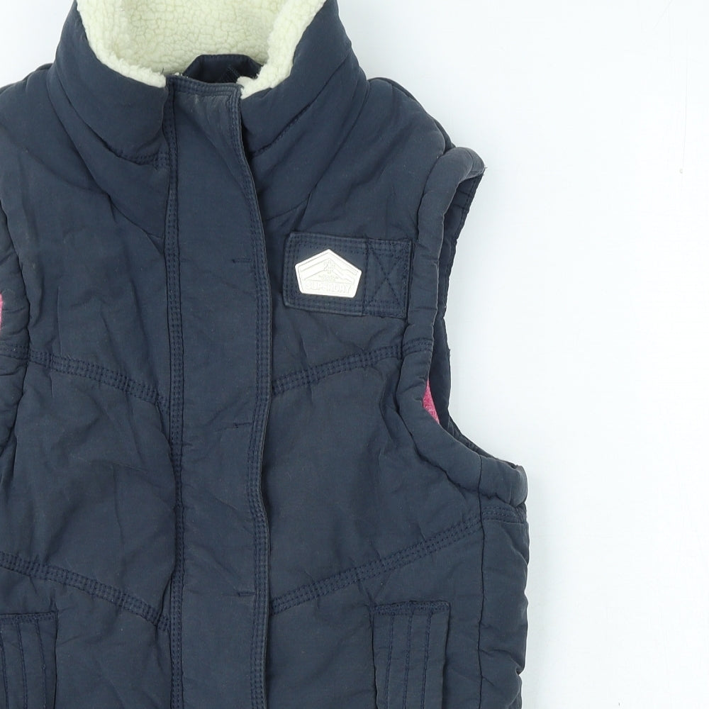 Superdry Womens Blue Gilet Jacket Size XS Zip