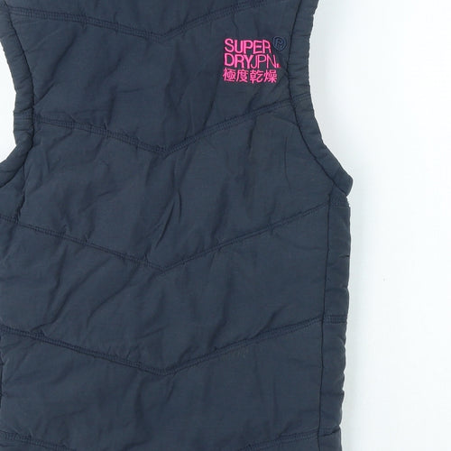 Superdry Womens Blue Gilet Jacket Size XS Zip