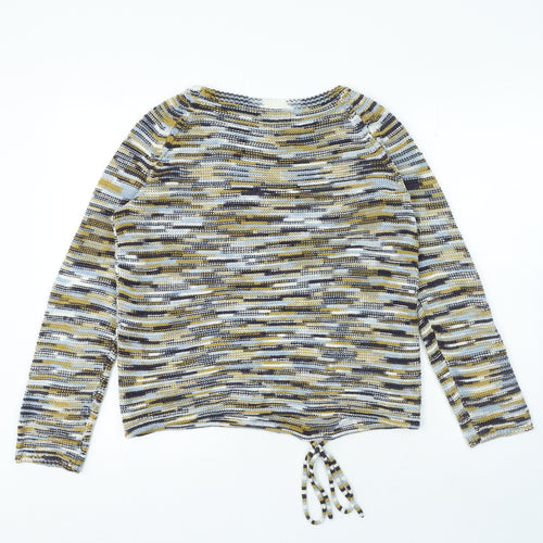 TU Womens Multicoloured Round Neck Striped Acrylic Pullover Jumper Size 12