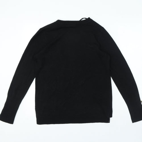 Primark Womens Black Round Neck Acrylic Pullover Jumper Size S
