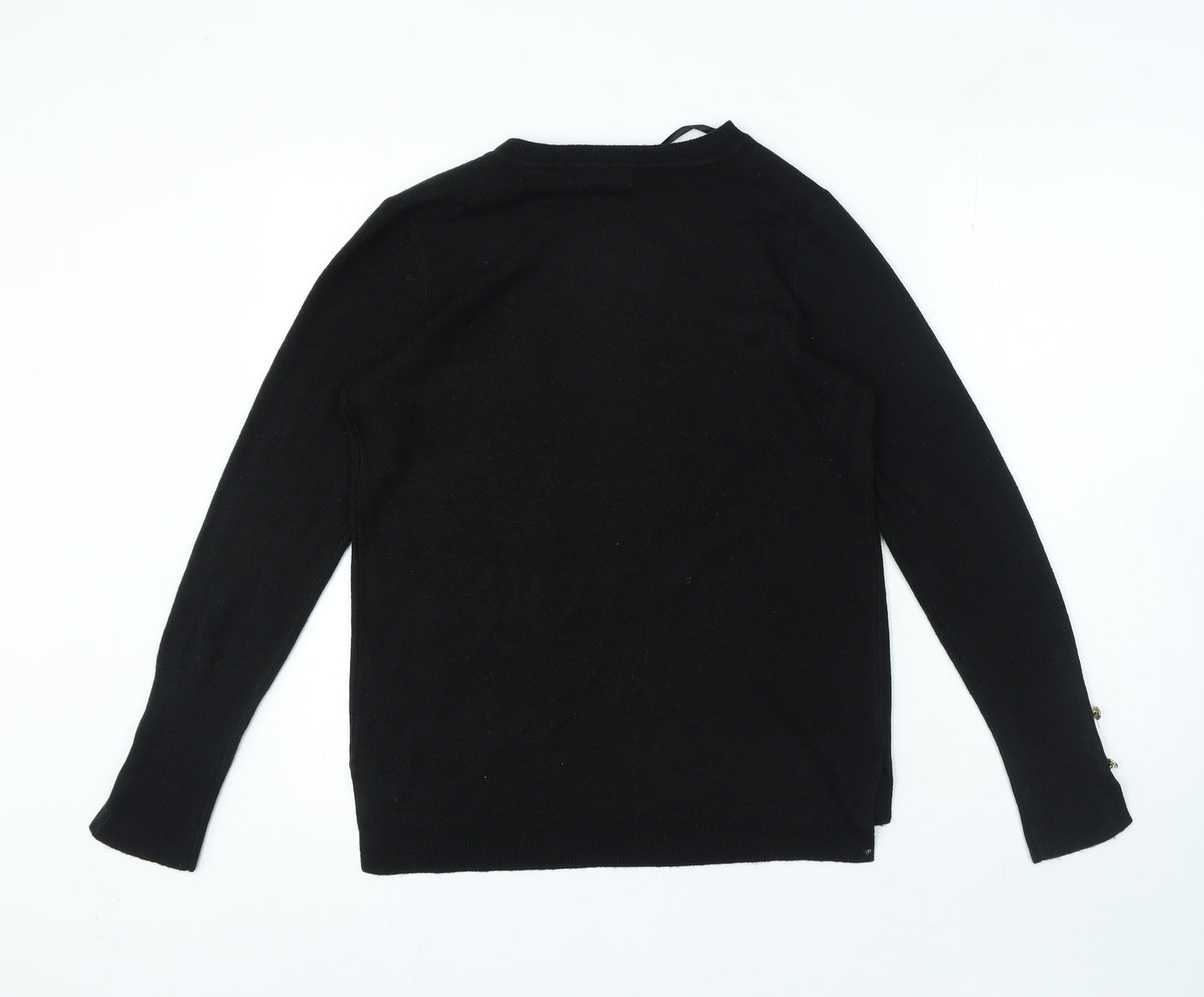 Primark Womens Black Round Neck Acrylic Pullover Jumper Size S
