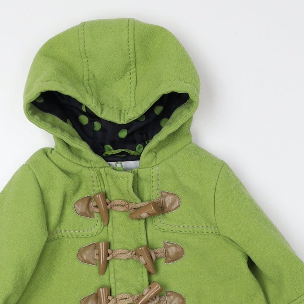 NEXT Green Duffle Coat Coat Size 6-9 Months Buckle