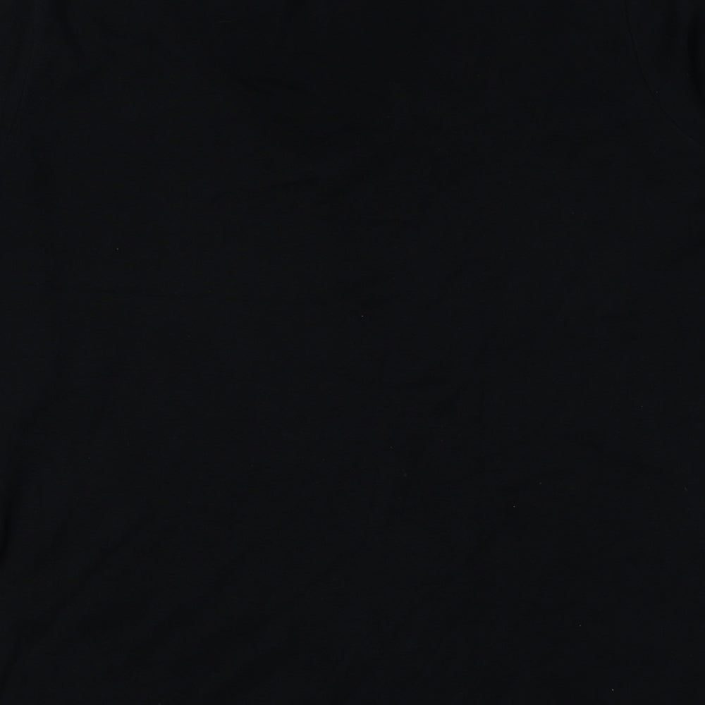 Marks and Spencer Womens Black V-Neck 100% Cotton Pullover Jumper Size 18