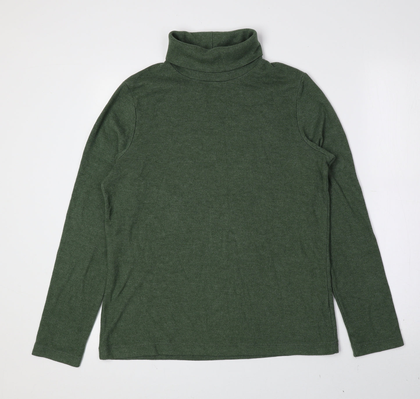 Uniqlo Mens Green Roll Neck Acrylic Pullover Jumper Size L