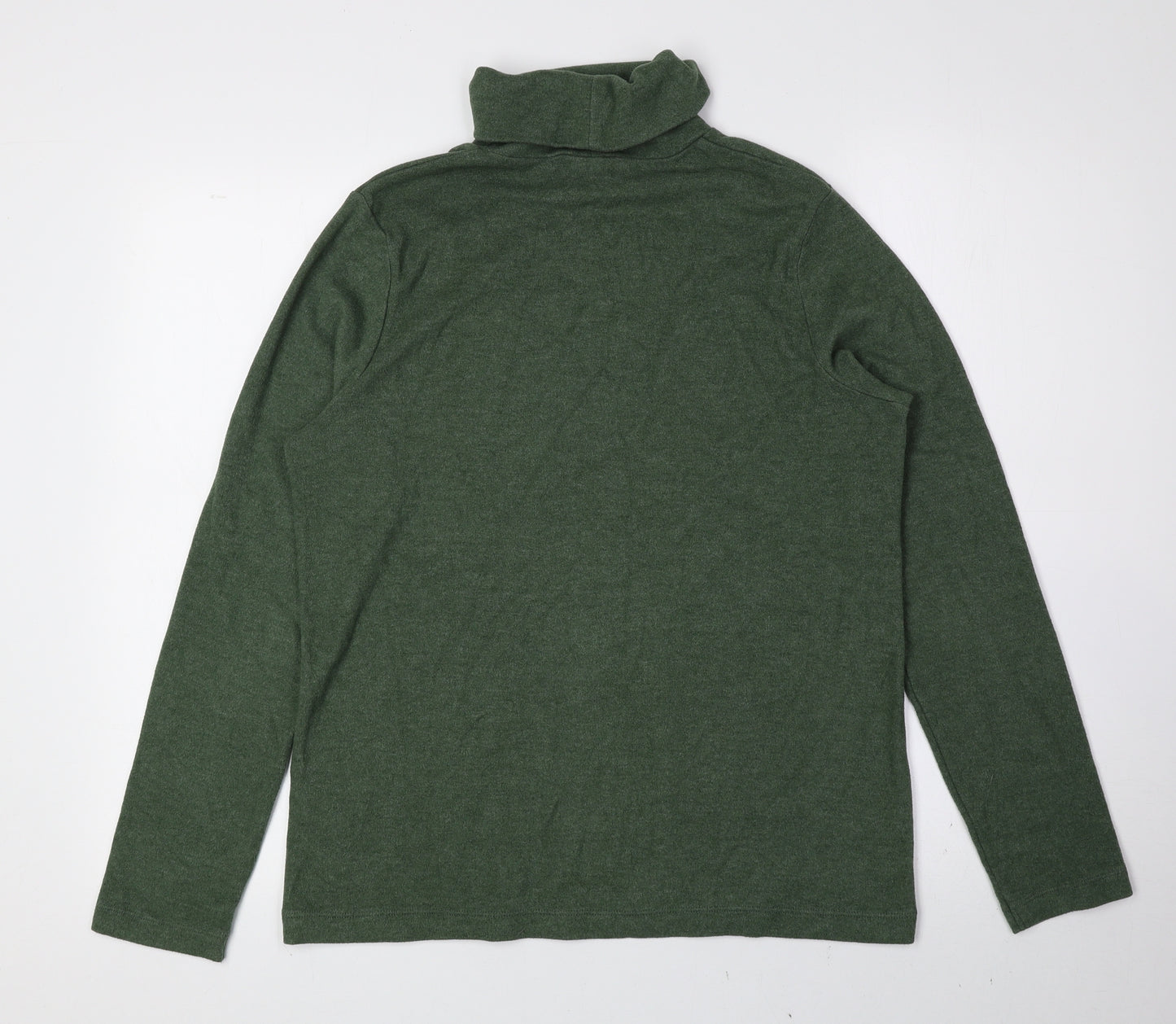 Uniqlo Mens Green Roll Neck Acrylic Pullover Jumper Size L