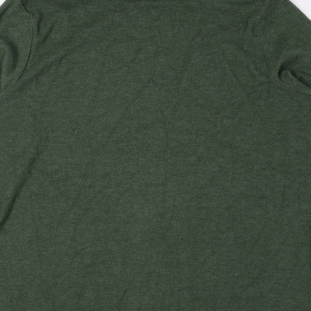 Uniqlo Mens Green Roll Neck Acrylic Pullover Jumper Size L