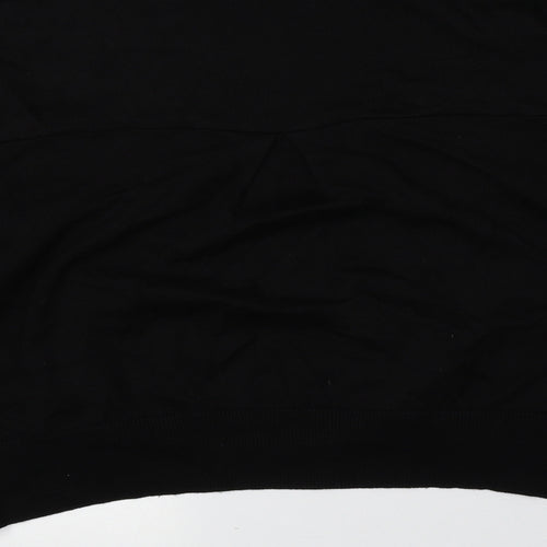 Wallis Womens Black V-Neck Cotton Cardigan Jumper Size M - Cropped
