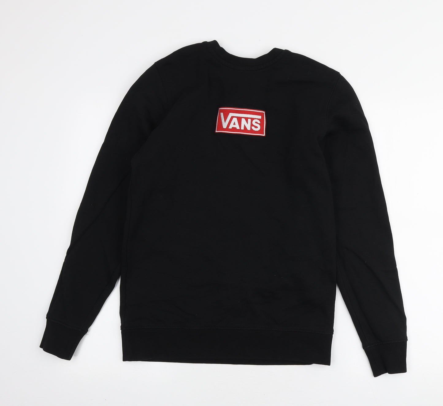 VANS Womens Black Cotton Pullover Sweatshirt Size XS Pullover - Embroidered Logo