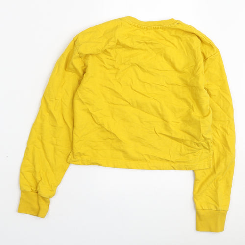 Studio Girls Yellow Cotton Pullover Sweatshirt Size 12-13 Years Pullover - Montana
