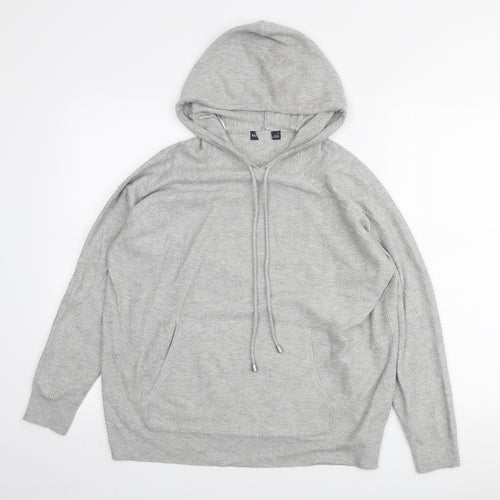 Marks and Spencer Womens Grey Viscose Pullover Hoodie Size M Pullover