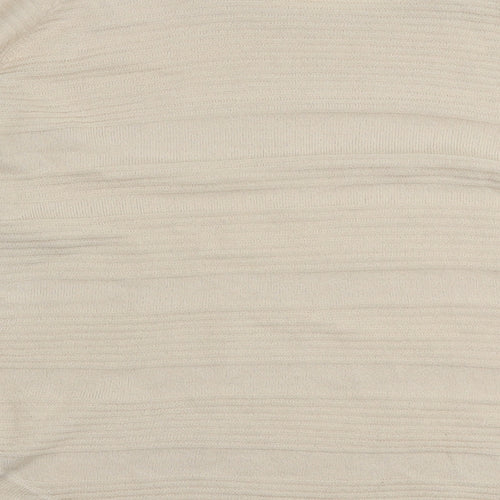 Only Womens Beige Round Neck Acrylic Pullover Jumper Size M