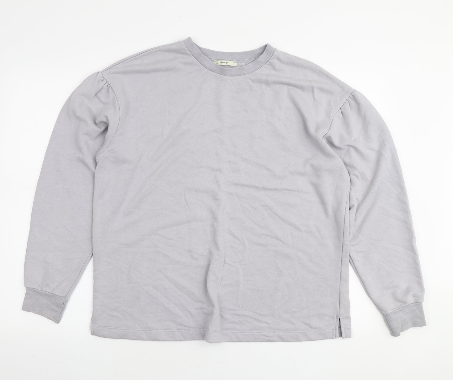 George Womens Grey Cotton Pullover Sweatshirt Size M Pullover