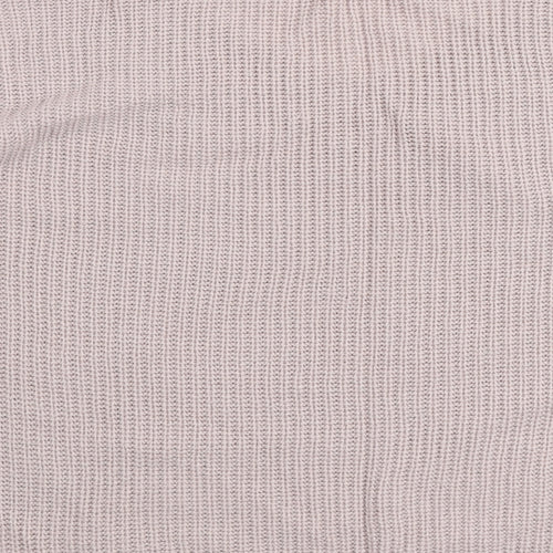 New Look Womens Pink Round Neck Acrylic Pullover Jumper Size M - Cut out shoulders