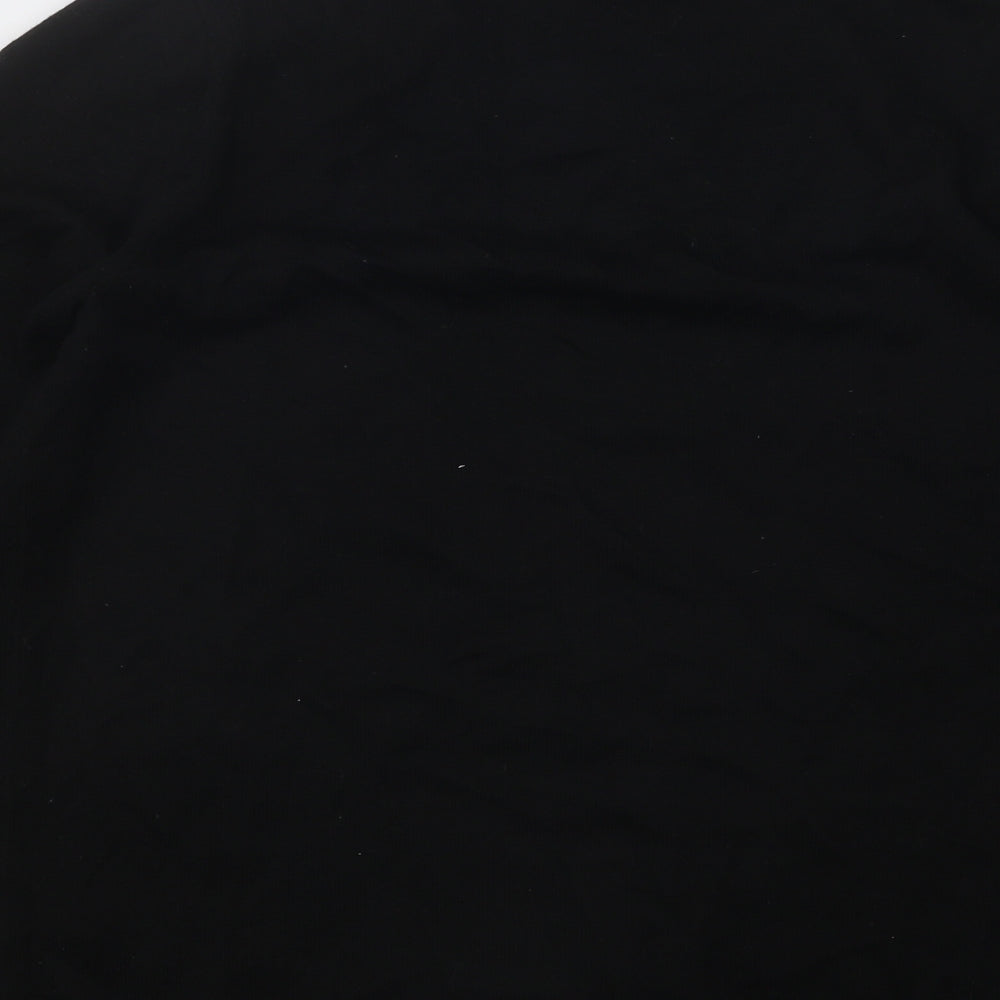 Dorothy Perkins Womens Black Round Neck Geometric Cotton Pullover Jumper Size 14 - Stars