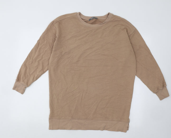 Nutmeg Womens Brown Cotton Pullover Sweatshirt Size 8 Pullover
