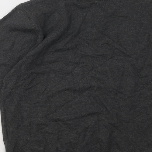 Selection Womens Grey Round Neck Cotton Pullover Jumper Size M