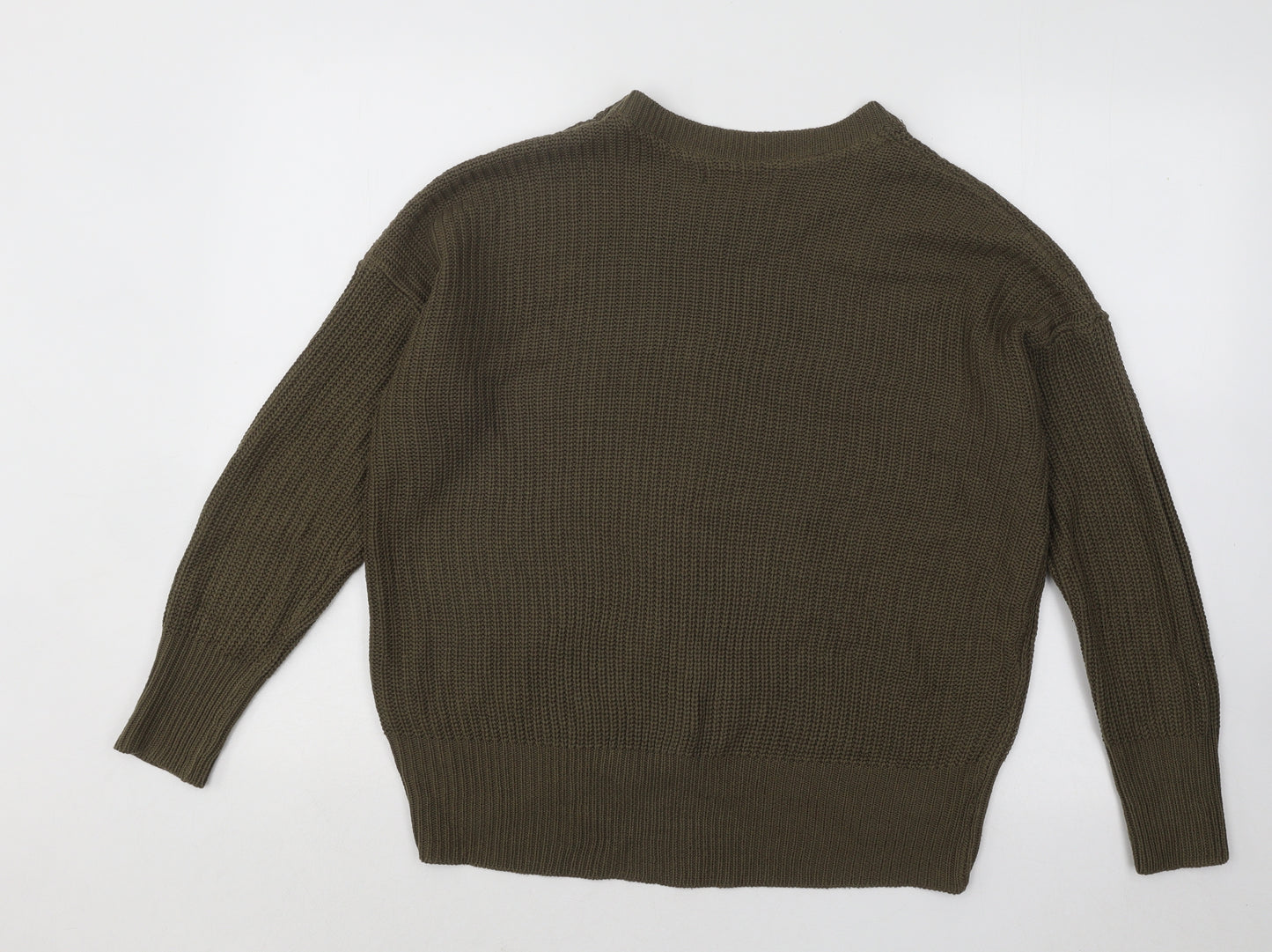 Atmosphere Womens Green Round Neck Acrylic Pullover Jumper Size 14