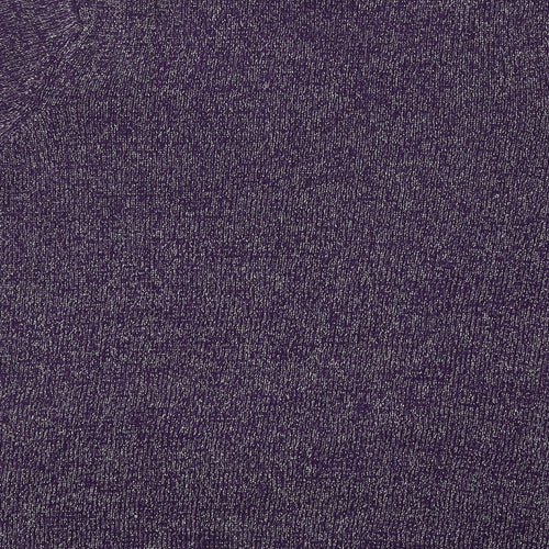 Bonmarché Womens Purple Round Neck Acrylic Pullover Jumper Size M