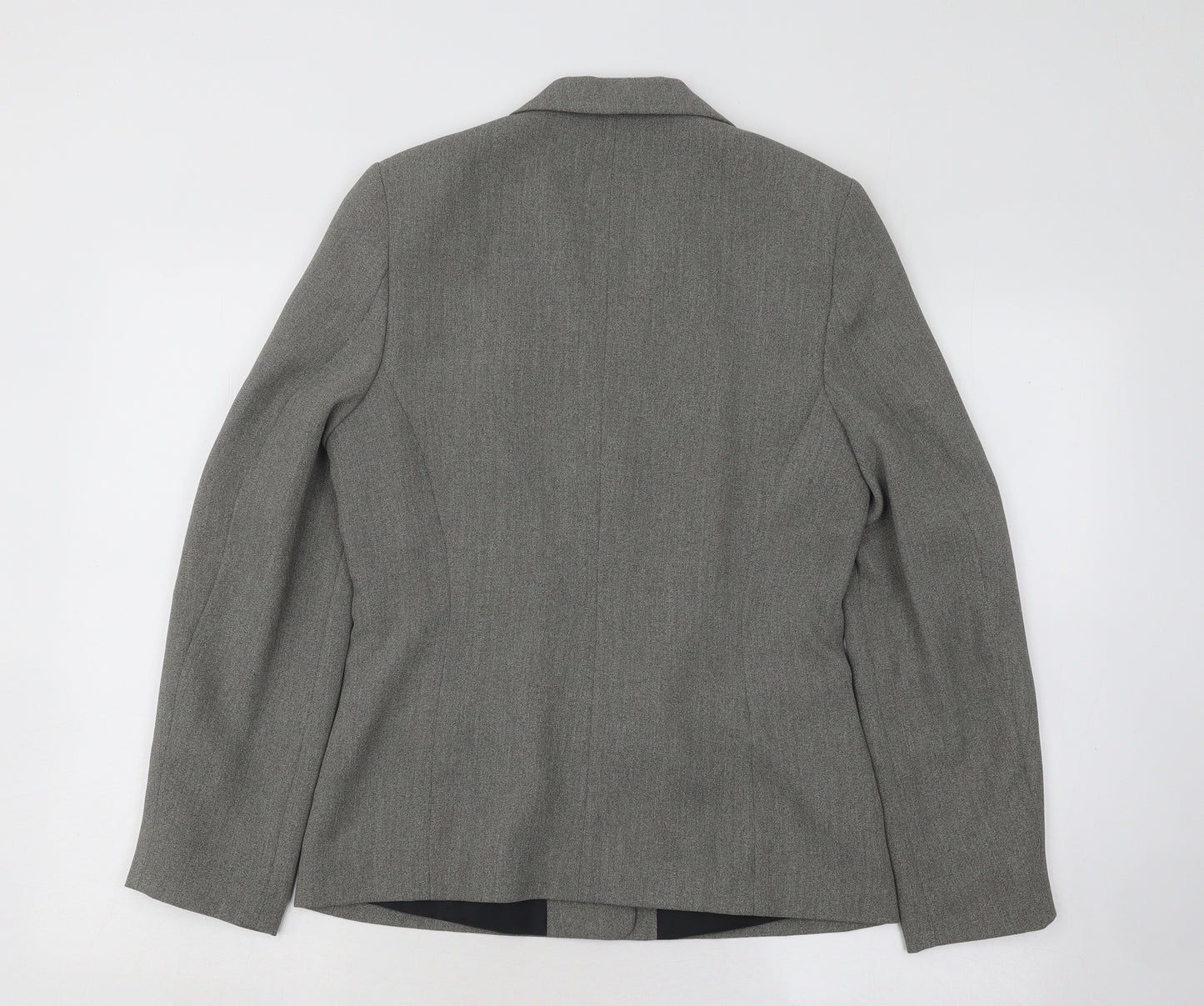 Essentials Womens Grey Jacket Blazer Size 10 Button