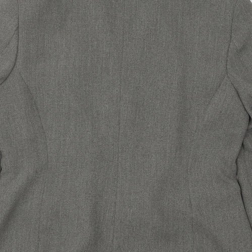Essentials Womens Grey Jacket Blazer Size 10 Button