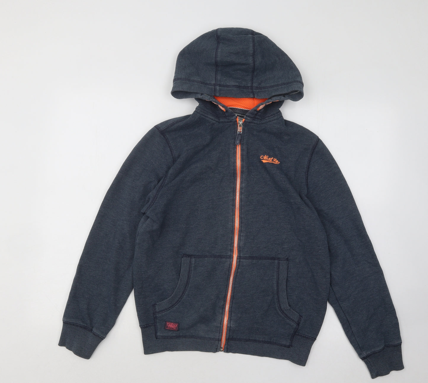 NEXT Girls Blue Cotton Full Zip Hoodie Size 13 Years Zip