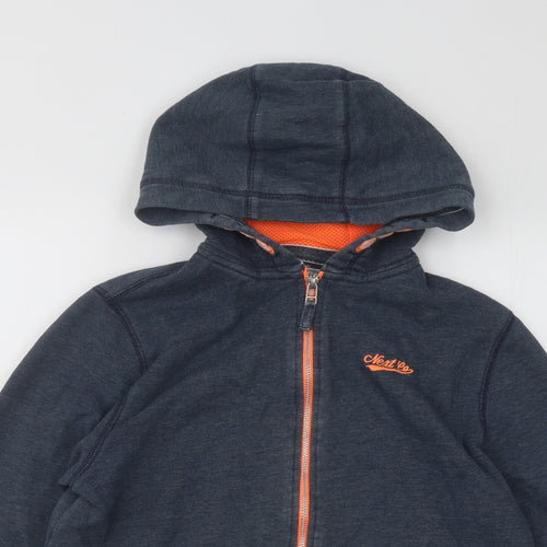 NEXT Girls Blue Cotton Full Zip Hoodie Size 13 Years Zip
