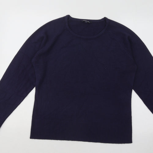 Sarah Hamilton Womens Blue Round Neck Acrylic Pullover Jumper Size L