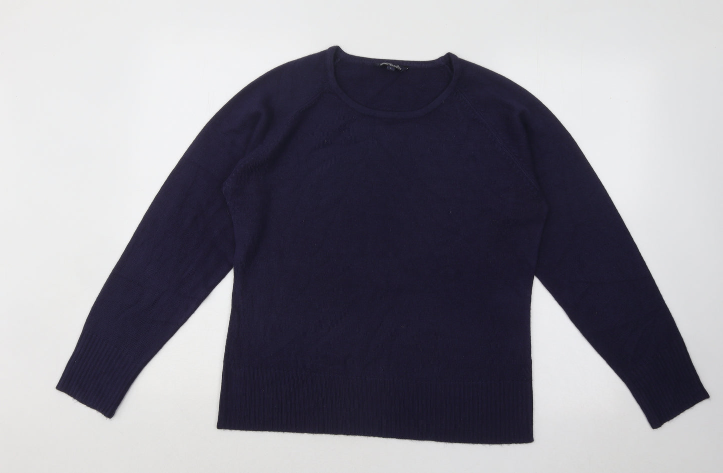 Sarah Hamilton Womens Blue Round Neck Acrylic Pullover Jumper Size L