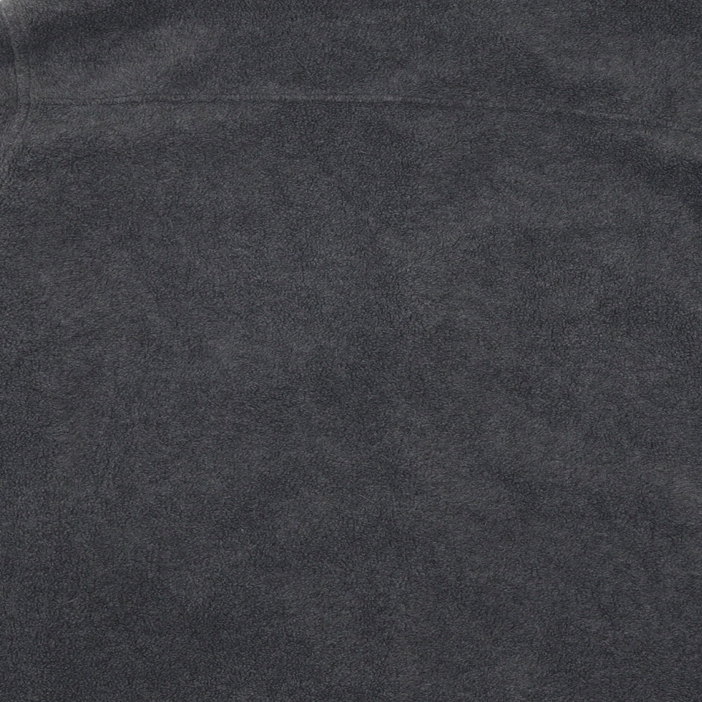 Workwear Mens Grey High Neck Polyester Full Zip Jumper Size L