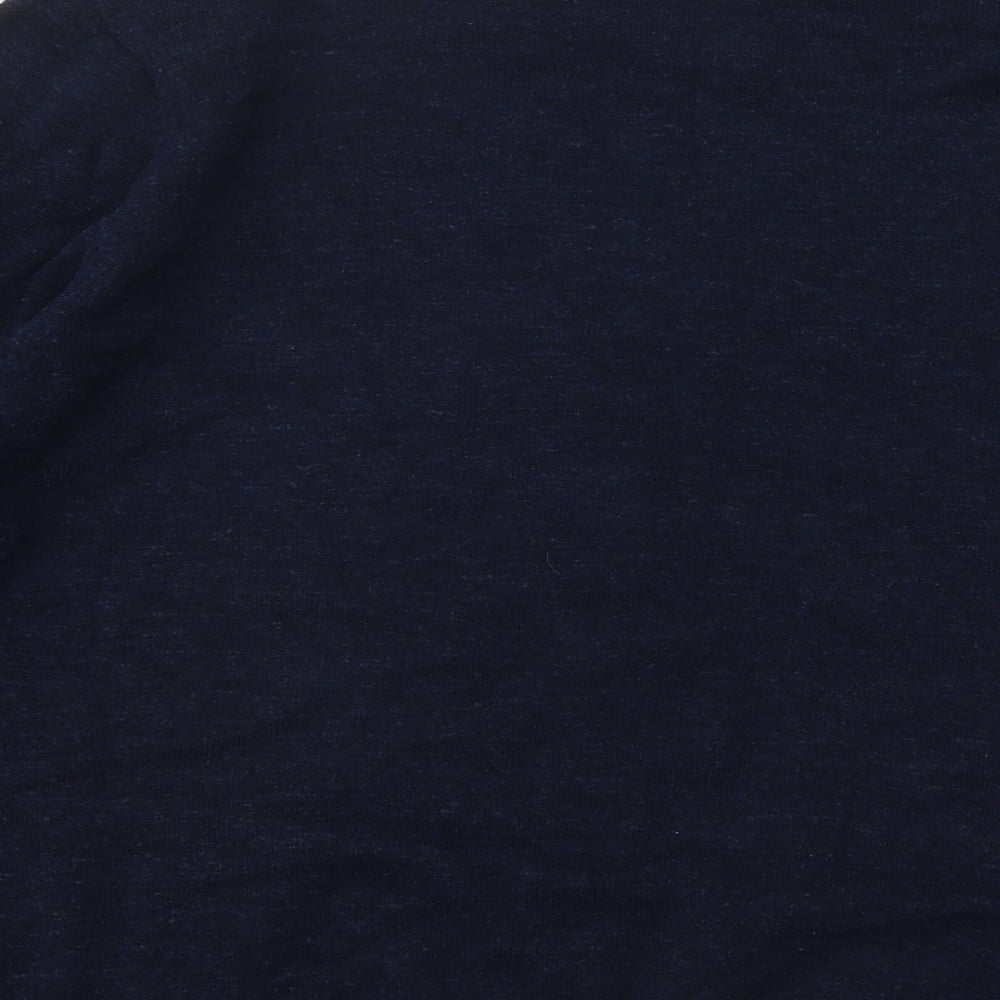 TU Mens Blue V-Neck Cotton Pullover Jumper Size L
