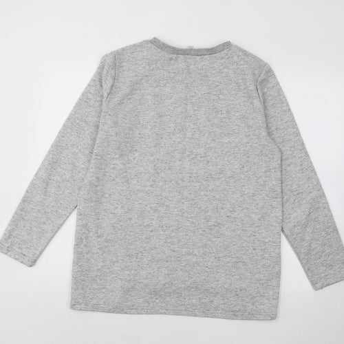 Peacocks Womens Grey Cotton Pullover Sweatshirt Size 12 Pullover - Live Life Take Risks