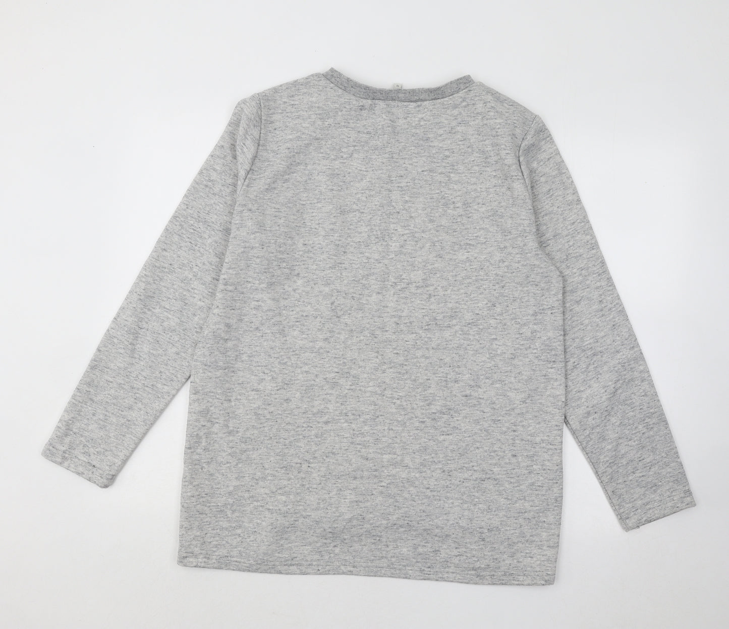 Peacocks Womens Grey Cotton Pullover Sweatshirt Size 12 Pullover - Live Life Take Risks
