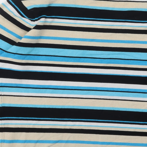 Fabrizio Womens Multicoloured Round Neck Striped Viscose Pullover Jumper Size M