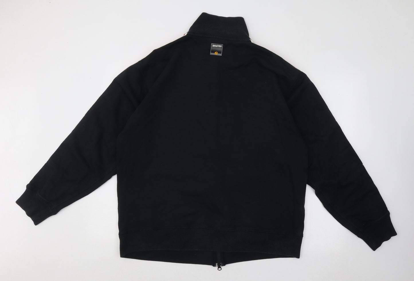 Nautica Mens Black Cotton Full Zip Sweatshirt Size XL