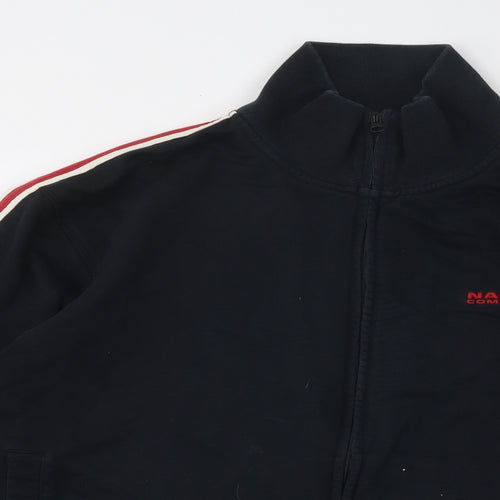 Nautica Mens Black Cotton Full Zip Sweatshirt Size XL