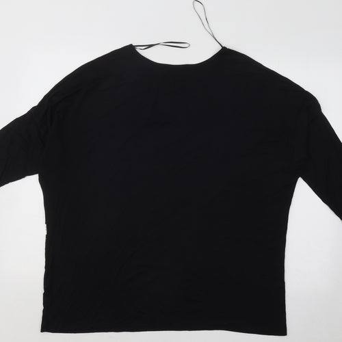 Select Womens Black Boat Neck Viscose Pullover Jumper Size 12 - Paris