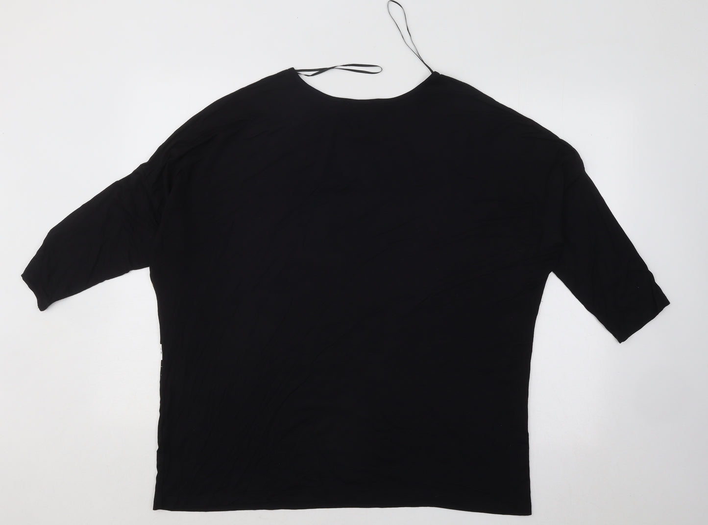 Select Womens Black Boat Neck Viscose Pullover Jumper Size 12 - Paris