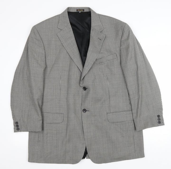 Stafford Mens Multicoloured Houndstooth Polyester Jacket Blazer Size 42
