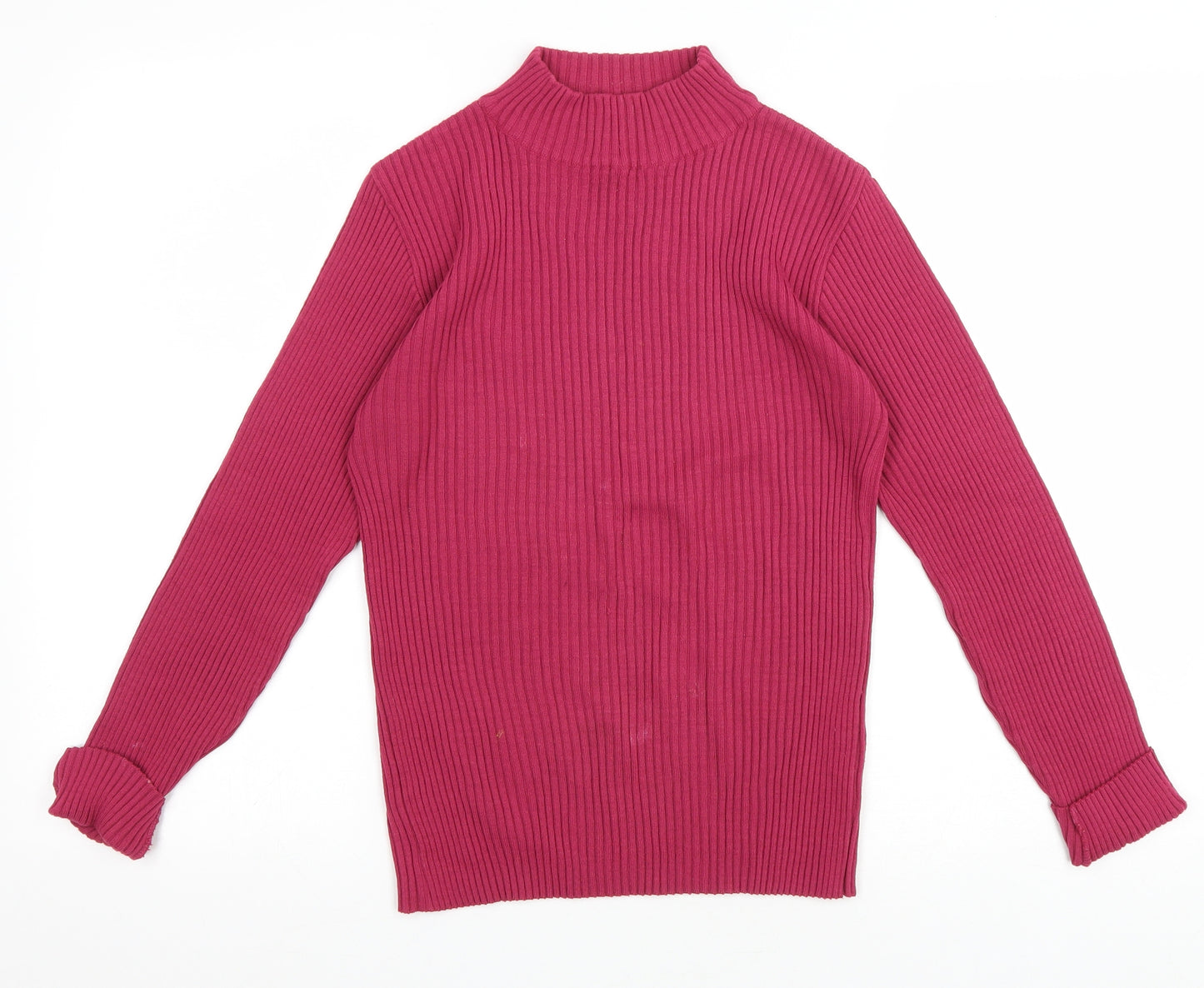 Preworn Womens Purple Roll Neck Acrylic Pullover Jumper Size 10