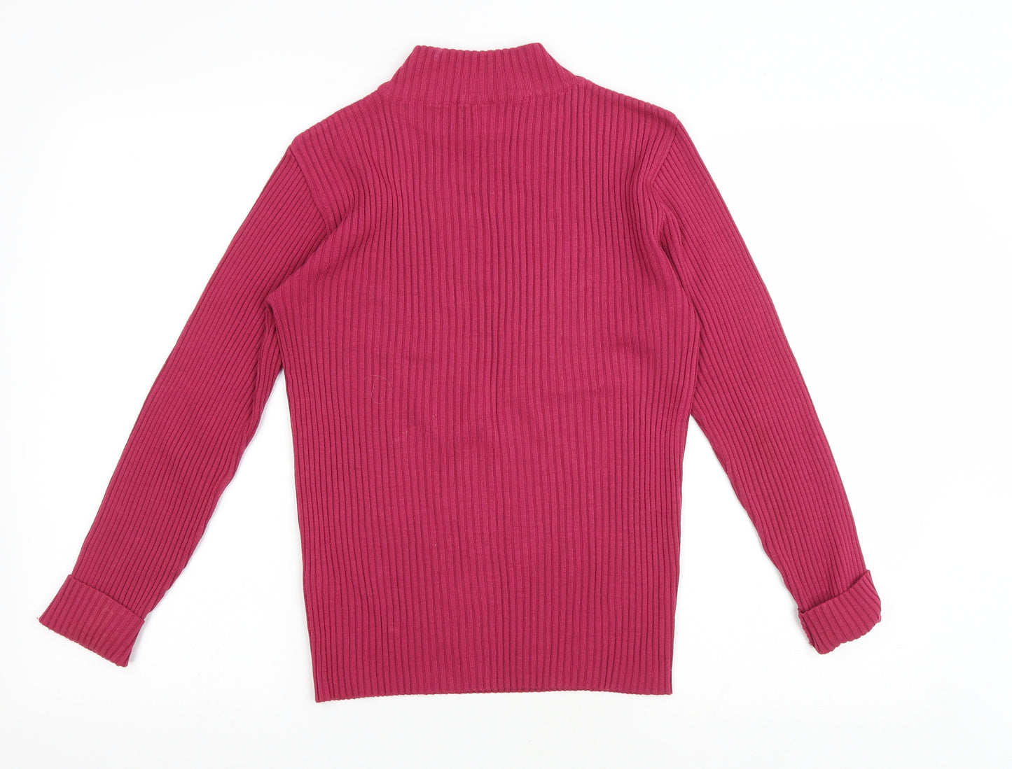 Preworn Womens Purple Roll Neck Acrylic Pullover Jumper Size 10