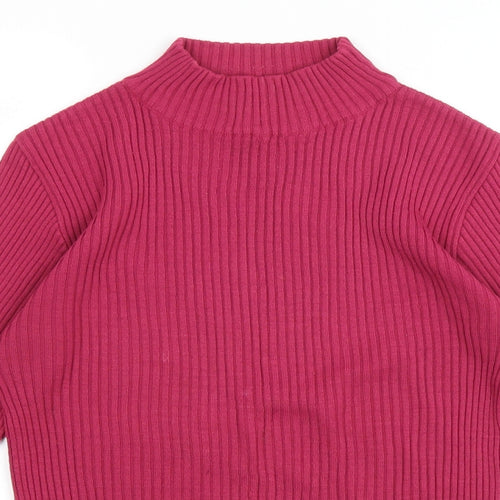 Preworn Womens Purple Roll Neck Acrylic Pullover Jumper Size 10