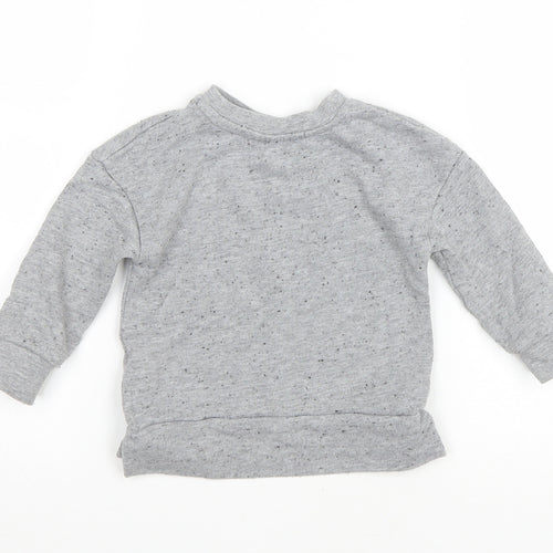 George Baby Grey Polyester Pullover T-Shirt Size 12-18 Months Round Neck Pullover - Not now. Maybe Tomorrow