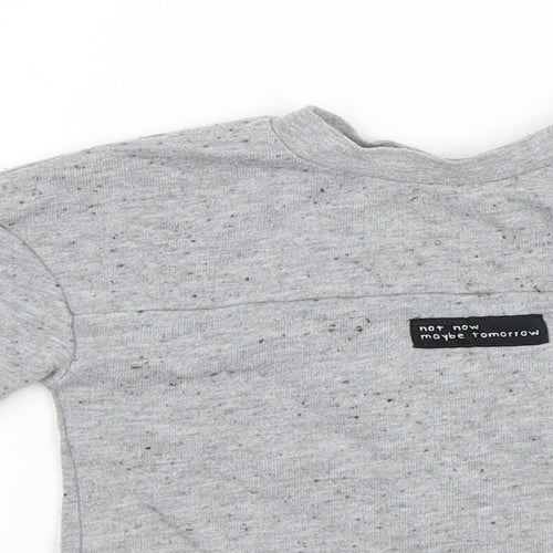 George Baby Grey Polyester Pullover T-Shirt Size 12-18 Months Round Neck Pullover - Not now. Maybe Tomorrow