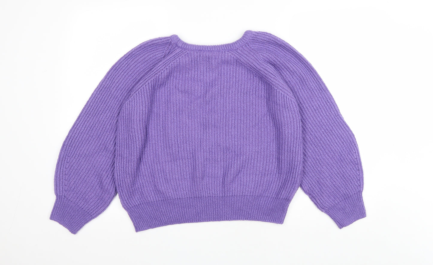 Dorothy Perkins Womens Purple Round Neck Acrylic Pullover Jumper Size 10