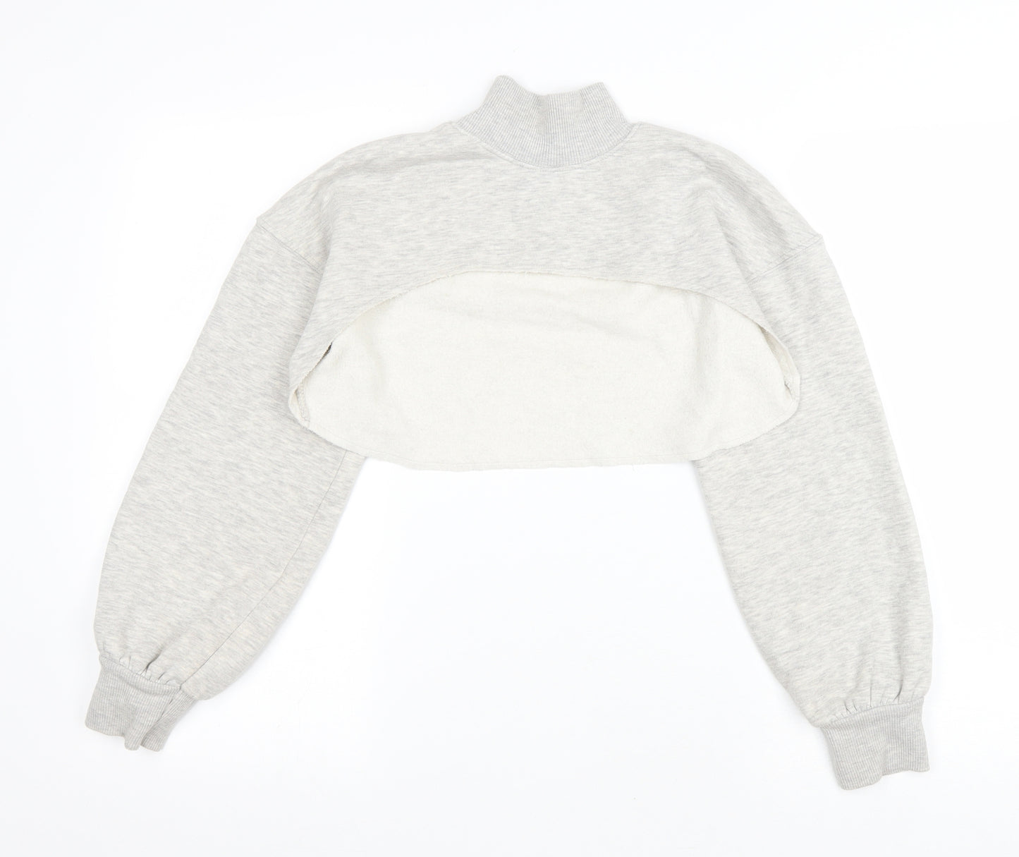 River Island Girls Grey Polyester Pullover Sweatshirt Size 11-12 Years Pullover - Cropped